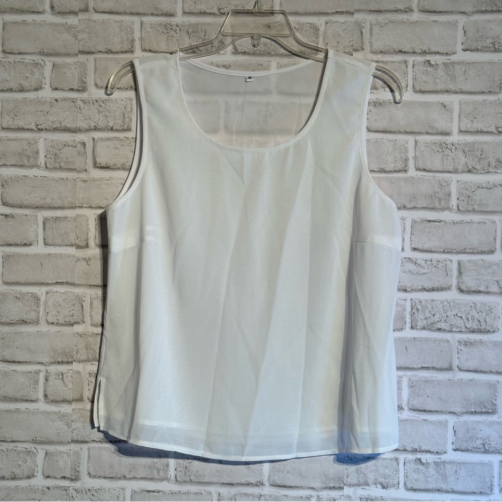 Sleeveless Tank lined poly crepe